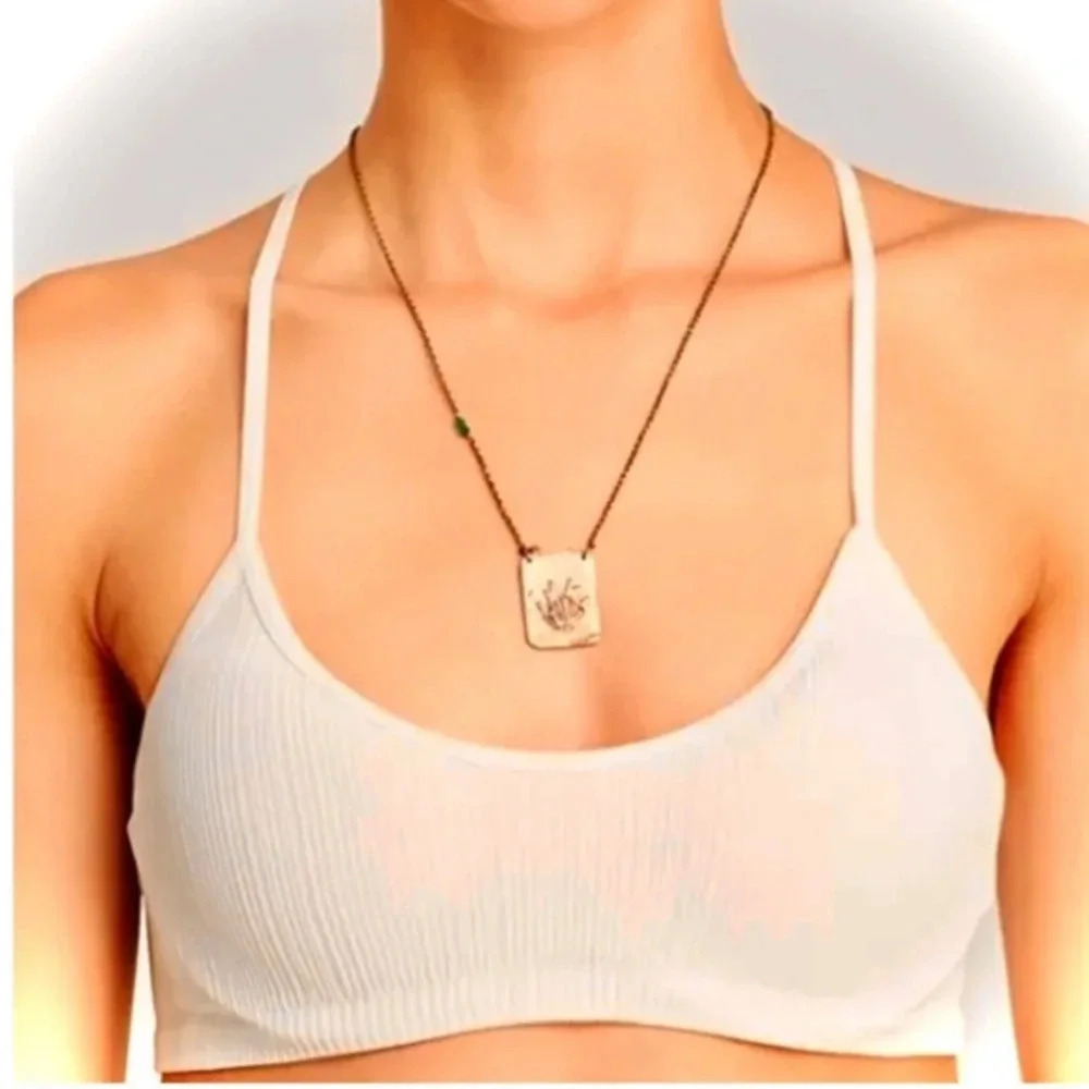Women's Seamless Cream Ribbed Bralette. Sz.S